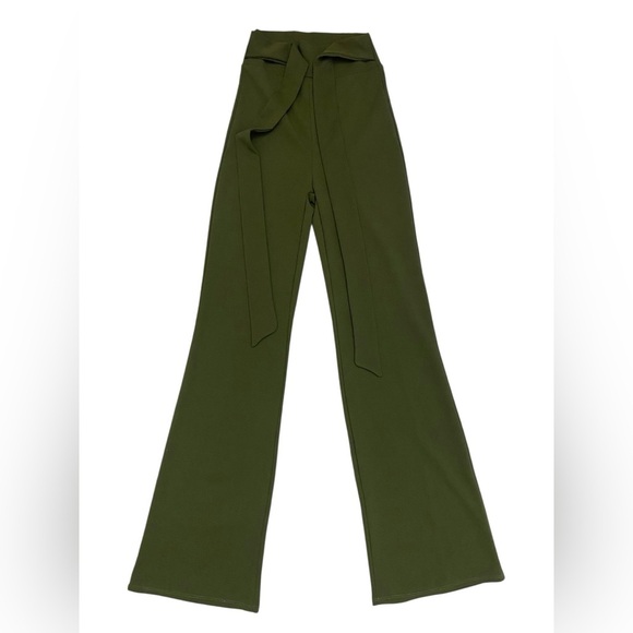 Windsor High-Waist Green Wide-Leg Pants - Picture 8 of 14